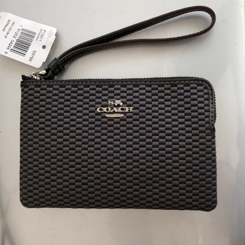 COACH Corner Zip Wristlet